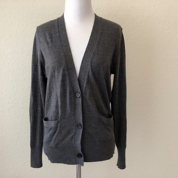 Everlane Sweaters - Everlane Luxe Sweater Cardigan merino wool gray S